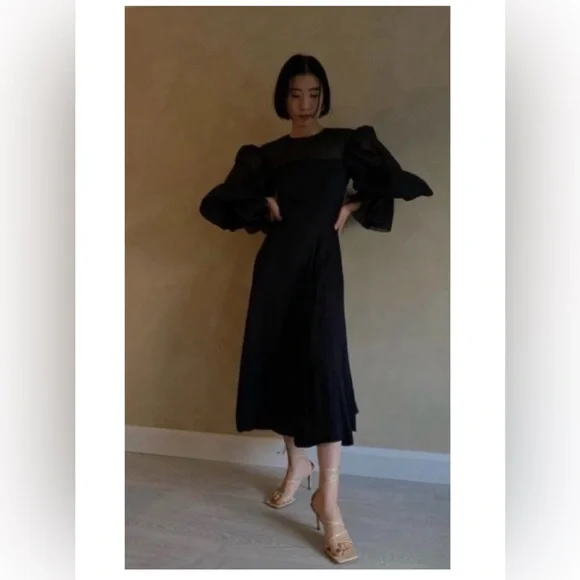 Rejina Pyo Little Black Silk Dress NWT 06 - Picture 2 of 8